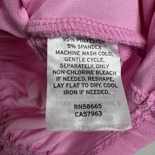 Open Edit Ruched Cup Sleeve Crop Top in Pink NWT Women's Size Medium - Picture 4 of 4