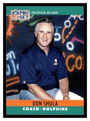 1990 Pro Set Don Shula #185 Miami Dolphins
