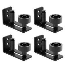 Sliding Barn Door Floor Guide, Wall Mount Flush Flat Bottom Door Guides Rolle...