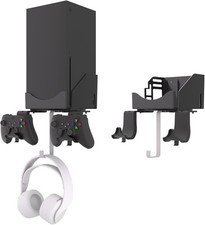 Image of XBOX Series X Wall Mount Bracket Stand 4 in 1 Bundle Set, Dual Controller Holder