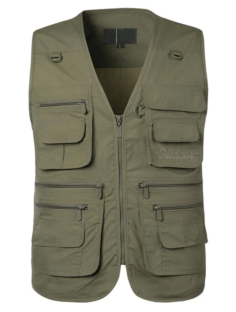 Men's Work Fishing Vests Lightweight Safari Travel Hunting Waistcoat With Mul...