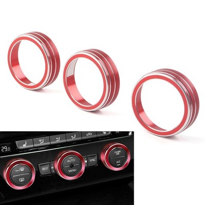 AC Climate Control Ring Knob Abdeckung für VW Golf Jetta Tiguan Passat Atlas Rot