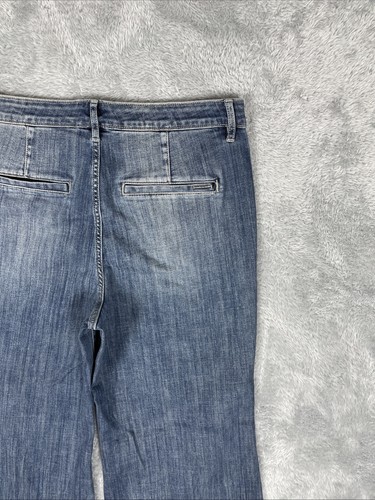 White House Black Market Denim Pants Womens 14 Wide Leg Extra High Everyday Soft - Picture 3 of 12