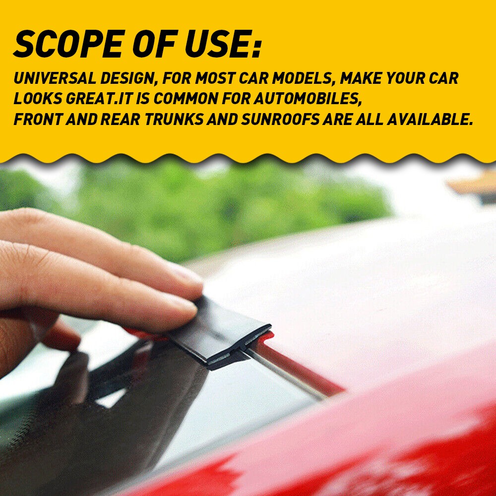 Windshield Rubber Molding Seal Trim Universal for Windscreen Sunroof Tape 4M C