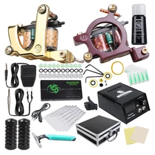 Dragonhawk Pro Complete Tattoo Kit With Case Multicolor For Beginners