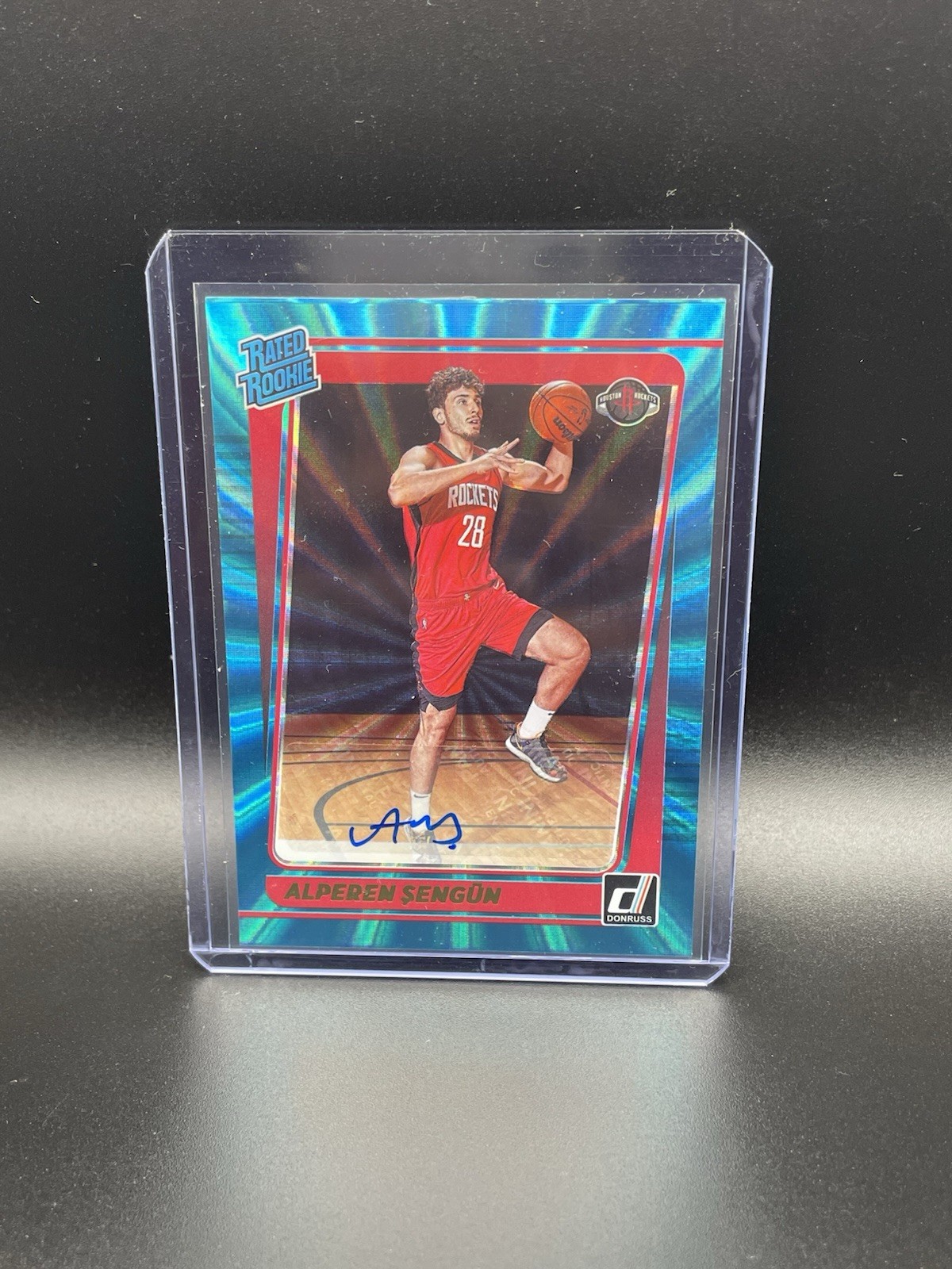 2021-22 Panini Donruss - Rated Rookie Alperen Sengun #219 Holo Teal Laser (RC)