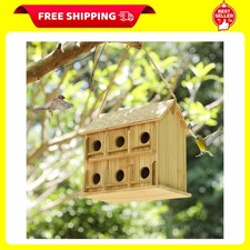 Bird Houses for Outside,12 Hole Bird House Room for 12 Bird Families - Birdhouse