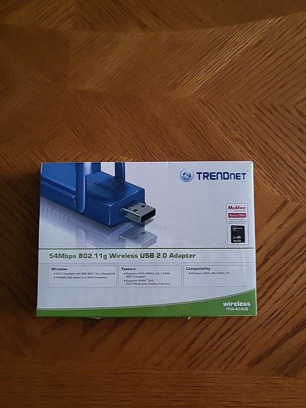 Trendnet TEW-424UB 54Mbps Wireless G USB 2.0 Adapter