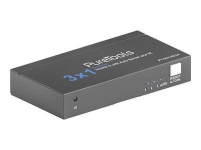 PureLink PureTools PT-SW-HD3A HDMI Black 60Hz 18Gbps IR 4K Ultra HD 3x1 4K
