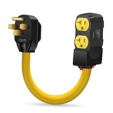 50 Amp to 20 Amp 110V RV Distribution Adapter, NEMA 14-50P to 4 X 5 1.5FT