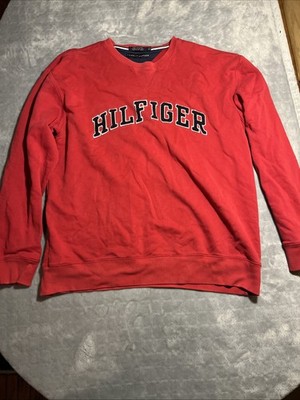 Vintage Xl Red Hilfiger Sweatshirt