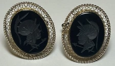 Swank Roman Soldier Cameo Cufflinks