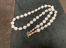 Precioso collar coral marino blanco natural (y120a2-w2)