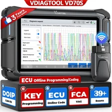 VDIAGTOOL VD70S OBD2 Scanner Bidirectional Full System Diagnostic Wireless PMI  