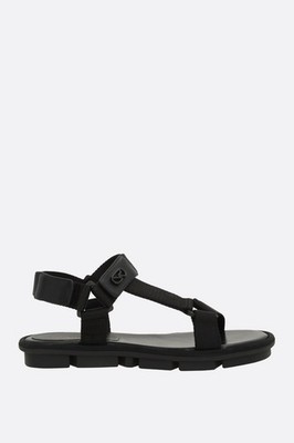 SERGIO ROSSI Black Webbing Flat Sandals New And Authentic