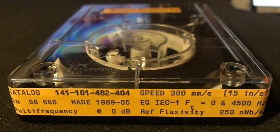 Broadcast Cartridge MRL Calibration Tape #141-101-482-404 15IPS IEC 250 nWb/m - Image 3 of 4