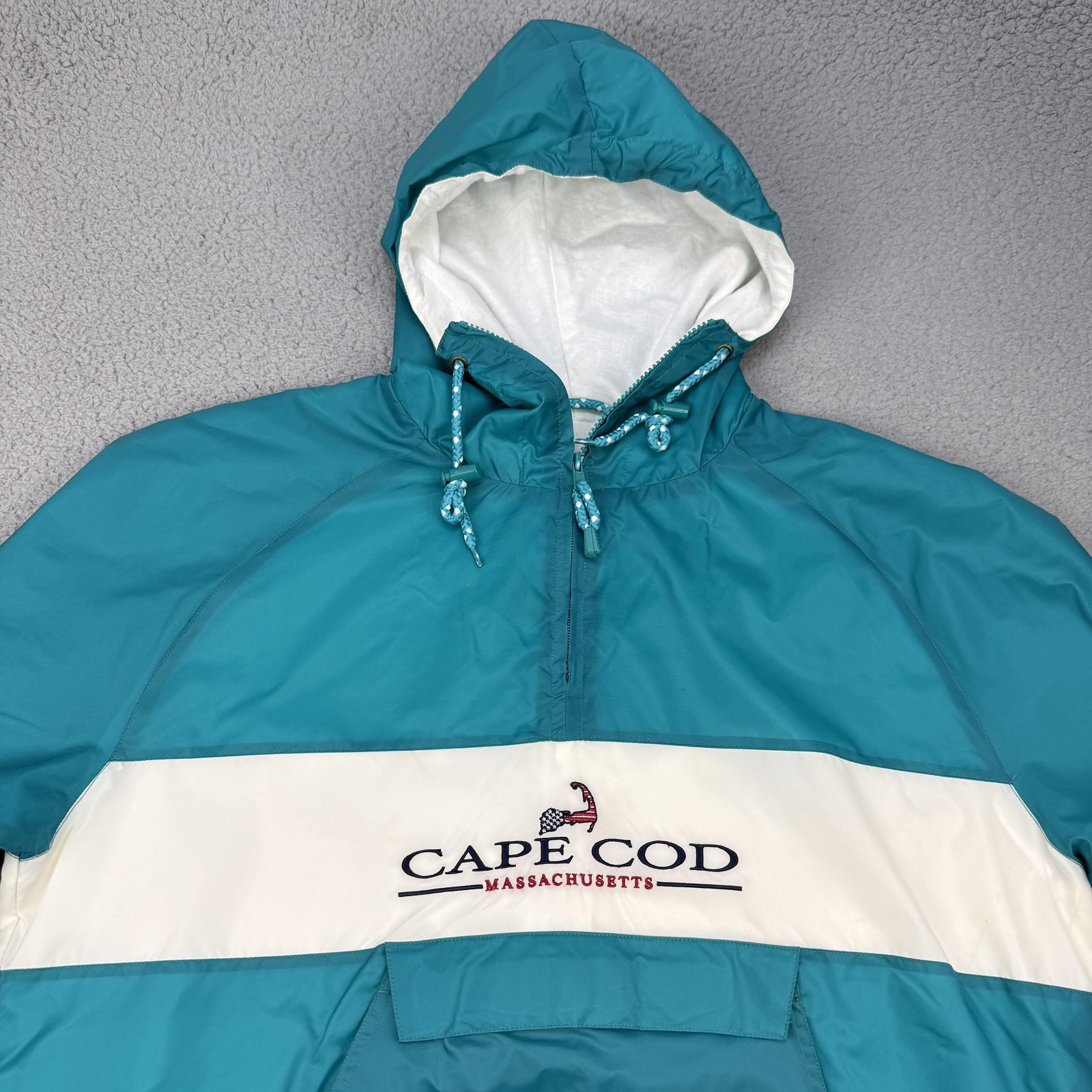 Cuffy's Cape Cod Pullover Jacket Mens Small Teal … - image 2