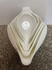 Randy Kaas POURfect 5 Piece Set Mixing Bowls White - FREE SHIPPING !