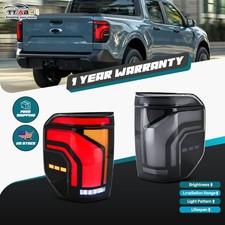 For 2022-2024 Ford Maverick Lariat Xl Xlt Black Housing Led Tail Light Rear Lamp