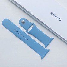 Image of NEW GENUINE APPLE WATCH SPORT BAND 38/40mm CORNFLOWER **RARE**