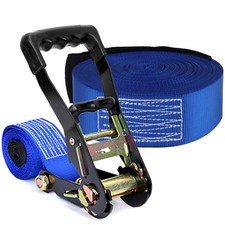 65ft Slackline Kit with High Ratchet, Complete Slack Line Set, Perfect Slackl...