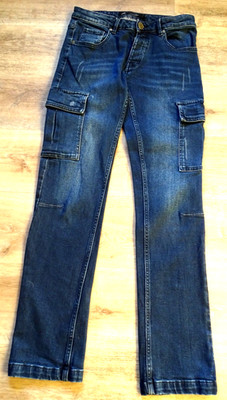 Blaue Damen-Cargo-Jeans mit Rissen Gr: W 29 / L 32 von Amaci & Sons