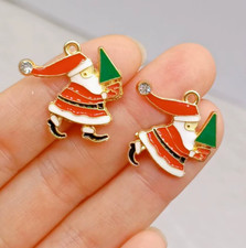 Lot Christmas Santa Claus charm Pendant DIY bracelet earring Jewelry Making