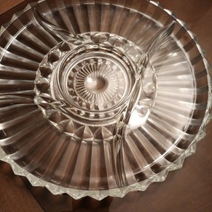 Indiana Glass 5 Part Relish Dish 11in Heavy Glass Great Shape Never Used