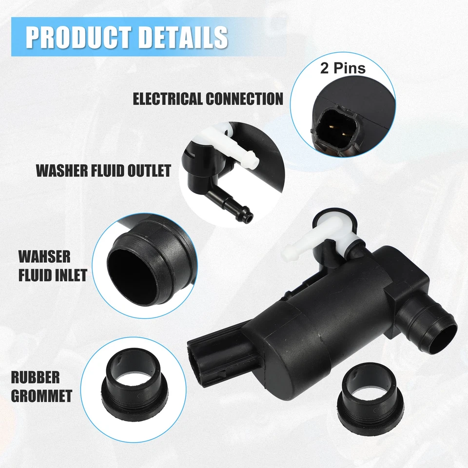 Bomba de motor para lavadora de parabrisas de coche 31349228 única personalizada para Volvo XC70 2009-2016 Foto 4 de 4