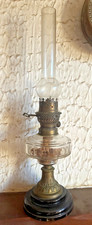 LAMPE à PETROLE ancienne VERRE   BRÛLEUR laiton COMPLETE