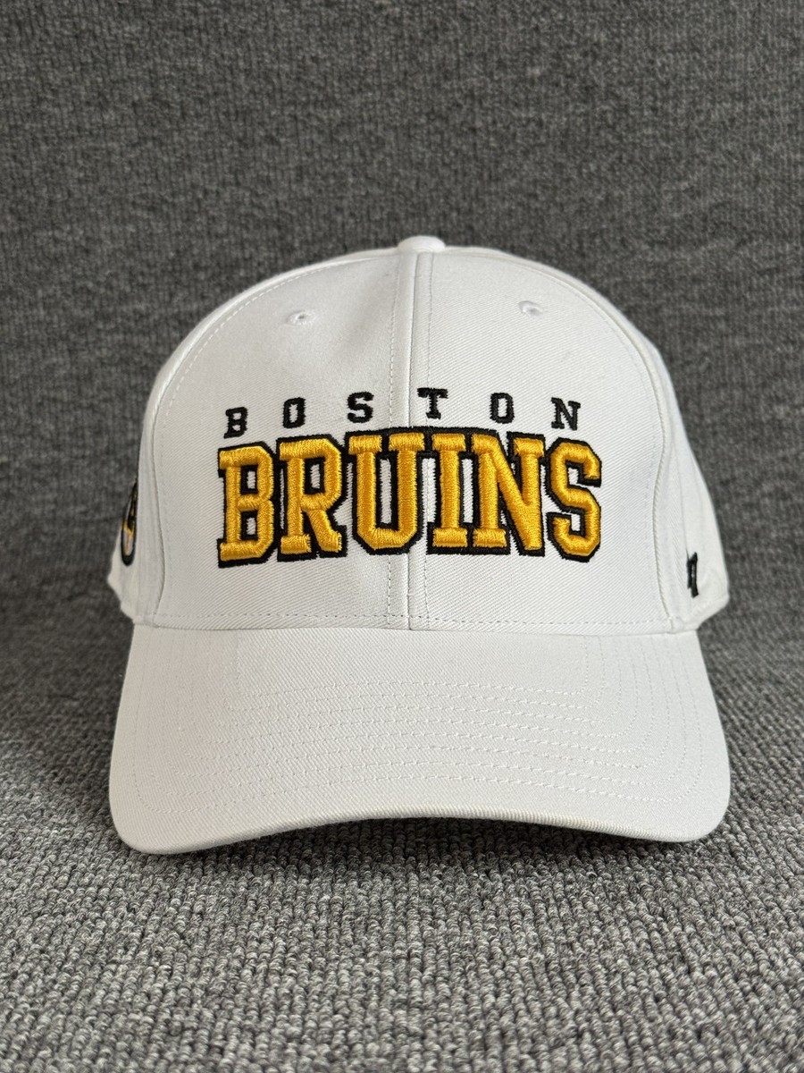 '47 Brand Boston Bruins NHL White Snapback Hat Cap