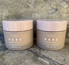 2 Victoria’s Secret Bare Sueded Vanilla Rich Body Cream 7 Oz New