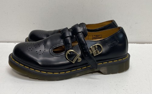 Dr. Martens 8065 Smooth Leather Black Double Strap Mary Janes Women's Size 11