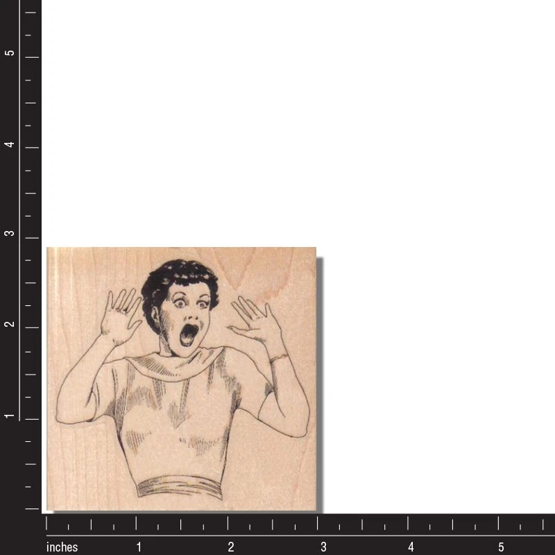 NUEVO Juego de estampillas de goma montadas en madera - retro, personas, comida, anuncio vintage, gato Foto 2 de 2