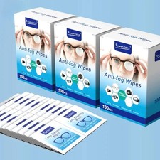 100PCS Disposable Glasses Cleaning Wipes Anti-Fog Lens Screen Cleaning Wet