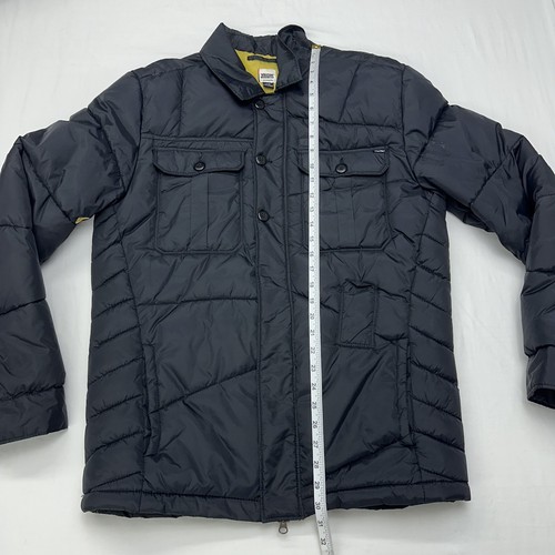 Volcom Mens Utility Puffer Jacket Pockets Collar Black Skater Snowboard Size L - Picture 12 of 18