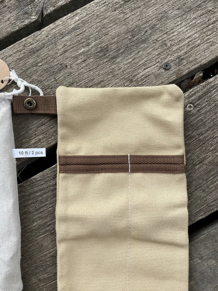 Bolsa de caña de pescar de lona de calidad de 10’. Dos secciones. Nuevo.