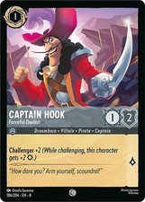 Disney Lorcana TCG - Reign of Jafar - Captain Hook - Forceful Duelist - 186/204