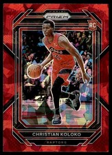 2022-23 Panini Prizm Red Christian Koloko Rookie Toronto Raptors #265