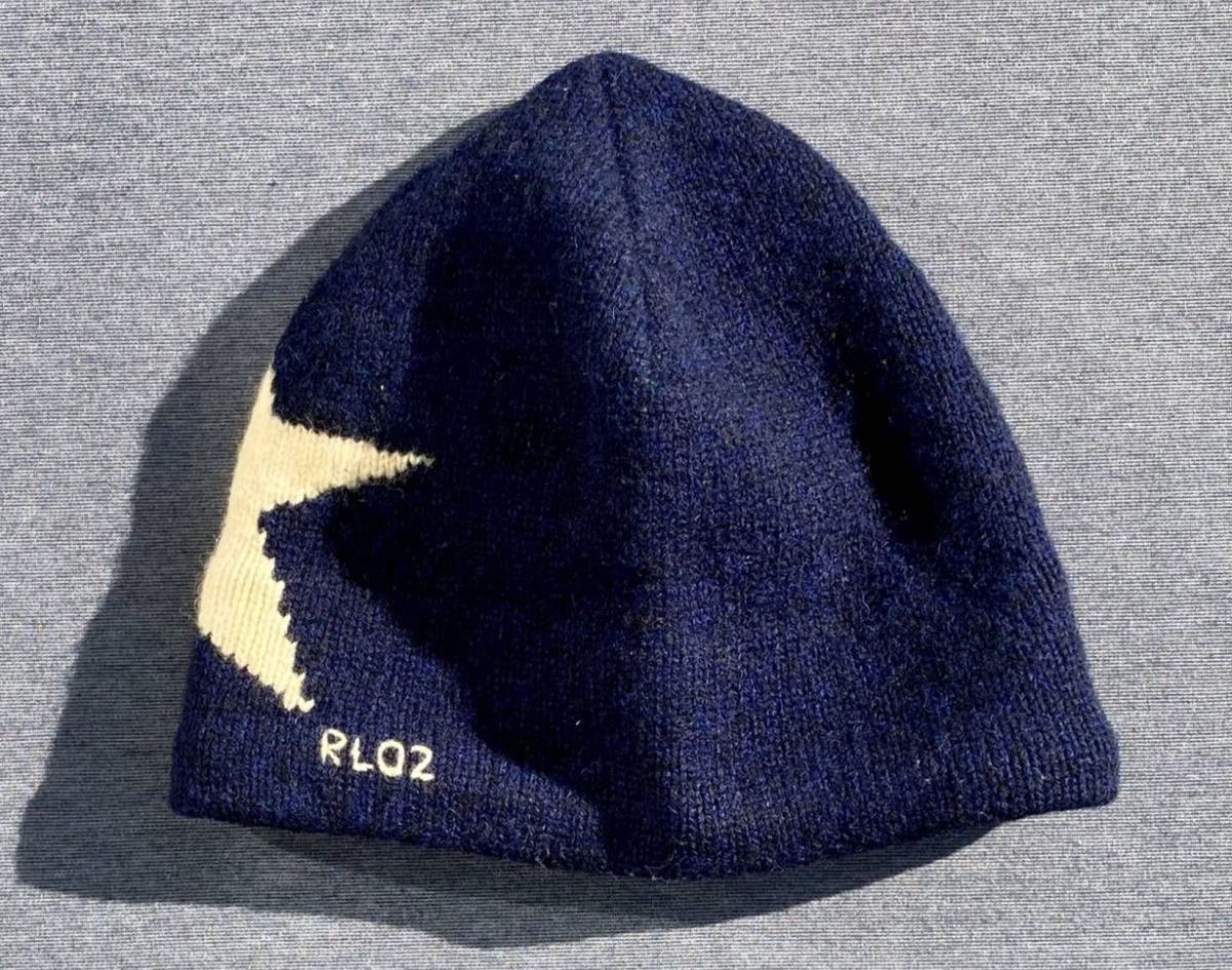 RALPH LAUREN Star Pattern Knit Cap RL02 Rare Edition Stylish Winter Hat Men's image 4