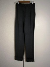 USED HERMES PARIS AUTHENTIC VINTAGE WOMEN'S PANTS, GRAY GOOD