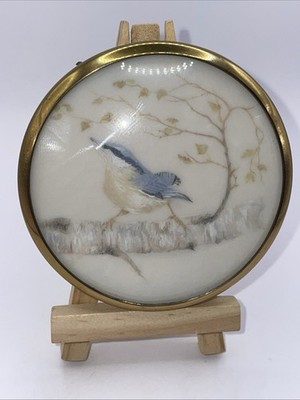 Miniature artwork ''Nuthatch'' by British artist Iris Huckvale (SWA, RMS, SBA)