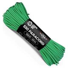 Green 550 Paracord 100Ft 7 Strand Core Uv Resistant 8Oz 5/32 Inch Diameter