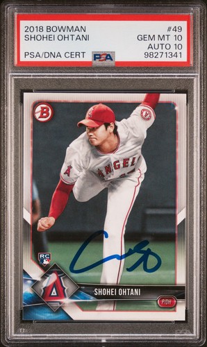 2018 Bowman Shohei Ohtani #49 PSA 10 Auto 10 Gem Mint