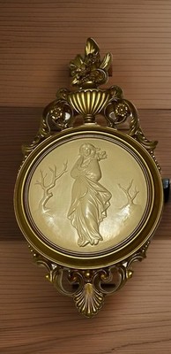 Vintage Syroco Wall Hanging Ancient Greek Goddess Cameo 4056 B 14''x 7''