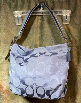 Coach Blue Signature Handbag for sale - eBay