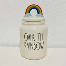 “Over the Rainbow Candy Jar/Canister ~ By Rae Dunn ~ Used in Excellent Condition