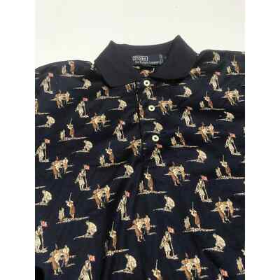 Vintage S Polo Golfing Pattern Shirt All Over Print 90s | eBay