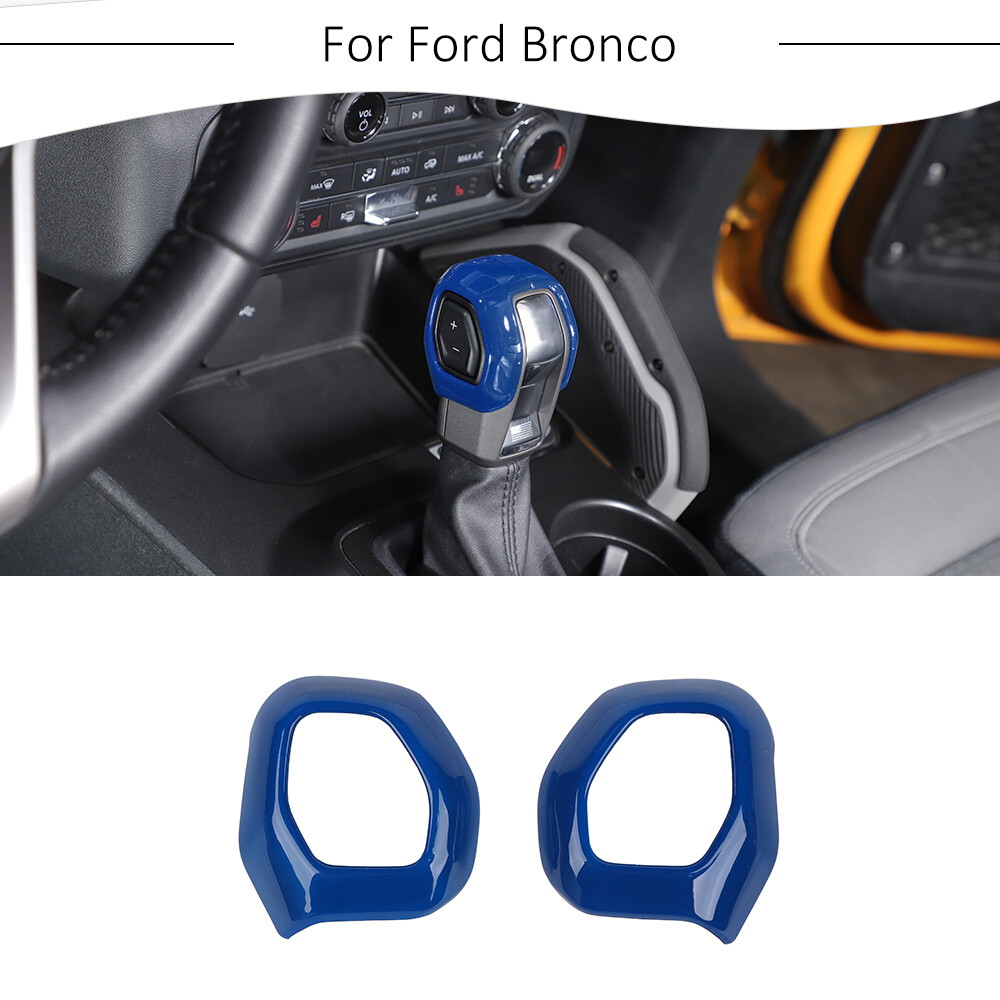 Gear Shift Knob Head Cover Trim Decor Accessories for Ford Bronco 2021+ Blue
