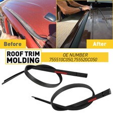 For 2007-2020 Tundra Double Cab Black Roof Top Trim Molding Kit Left Right Side